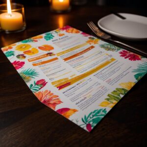 Flat Restaurant Menus