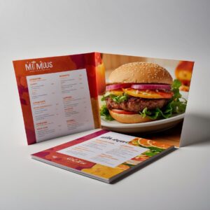 Folded Restaurant Menus